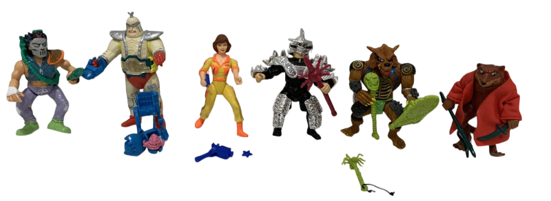 Photo 1 of 6-VINTAGE TEENAGE NINJA MUTANT TURTLES VILLAINS