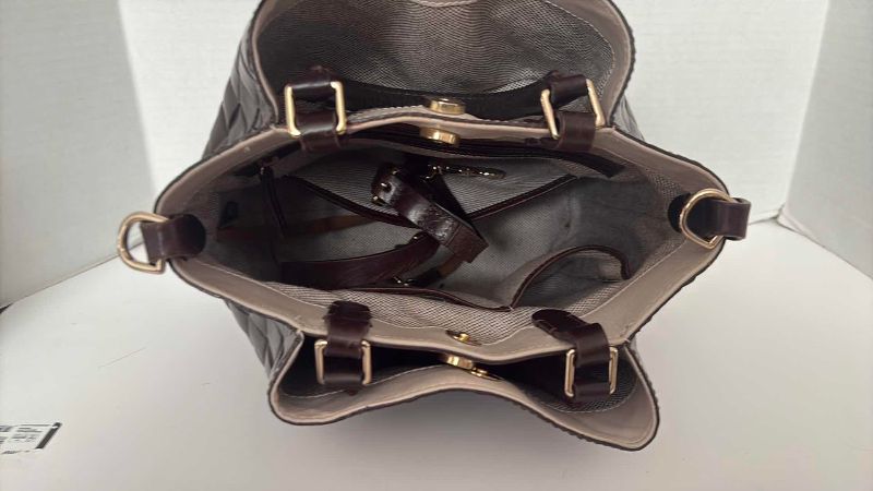 Photo 1 of DOONEY & BOURKE WOVEN T MORO BROWN BARLOW BAG 12”X 12”
