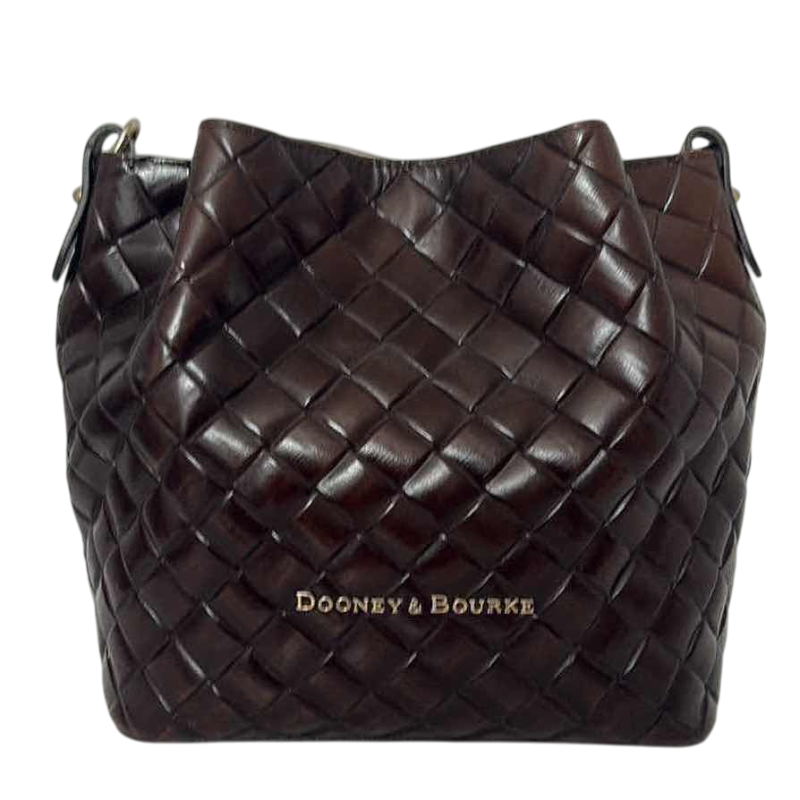 Photo 1 of DOONEY & BOURKE WOVEN T MORO BROWN BARLOW BAG 12”X 12”