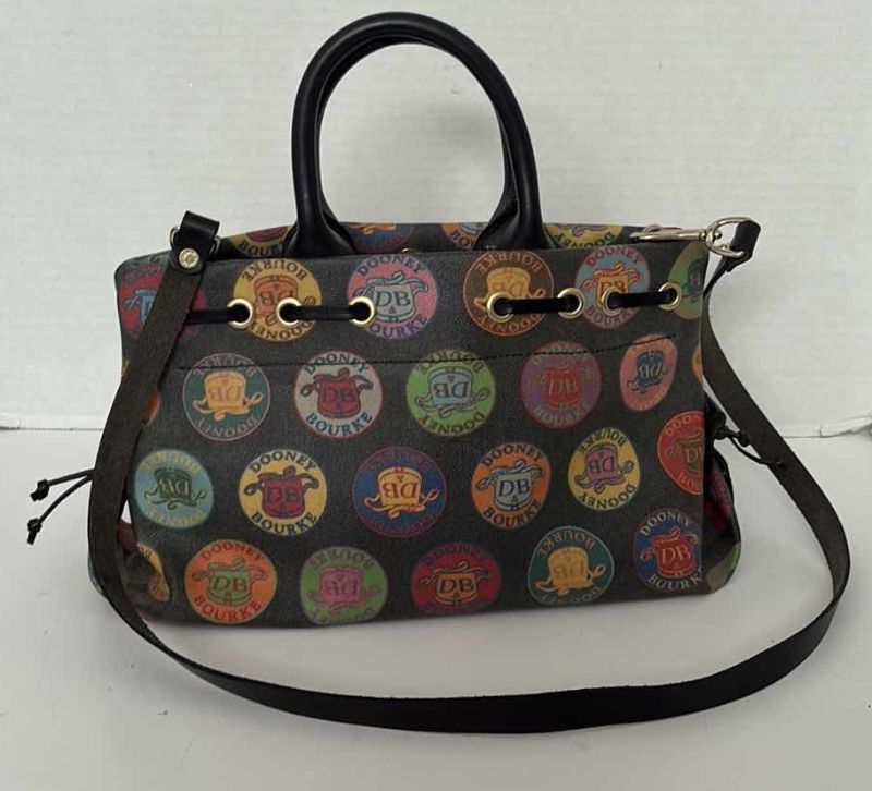 Photo 1 of DOONEY & BOURKE COLORFUL LOGO EMBLEM BAG 12”X12”