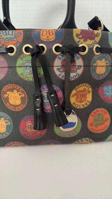 Photo 1 of DOONEY & BOURKE COLORFUL LOGO EMBLEM BAG 12”X12”