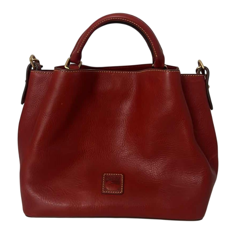 Photo 1 of DOONEY & BOURKE RED FLORENTINE BRENNA PURSE 12” X 12”