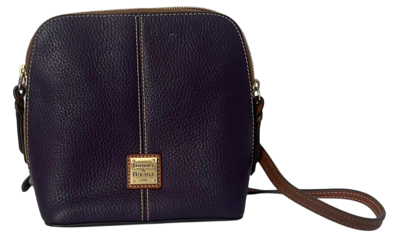 Photo 1 of DOONEY & BOURKE TRIXIE CROSS BODY PEBBLE PLUM WINE 8” X 8”