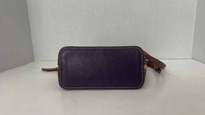 Photo 1 of DOONEY & BOURKE TRIXIE CROSS BODY PEBBLE PLUM WINE 8” X 8”