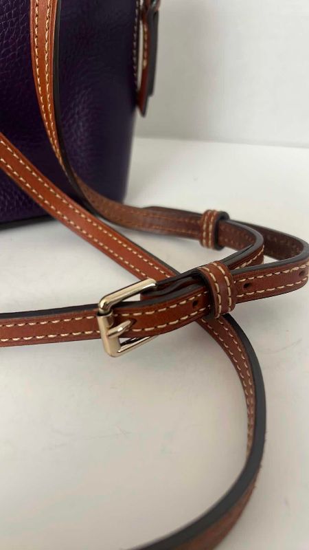 Photo 1 of DOONEY & BOURKE TRIXIE CROSS BODY PEBBLE PLUM WINE 8” X 8”