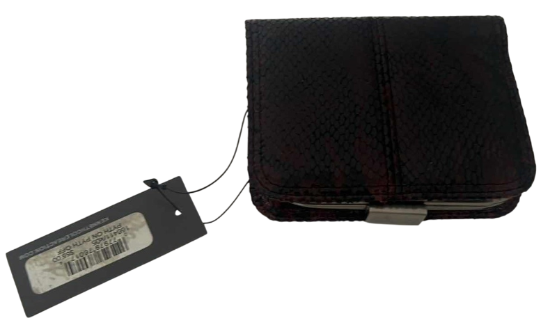 Photo 1 of KENNETH COLE REACTION SNAKESKIN WALLET 4.5” X 4” NWT