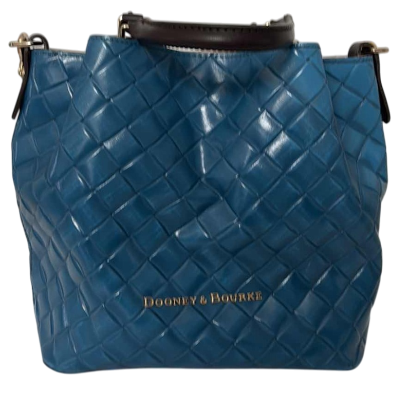 Photo 1 of DOONEY AND BOURKE BLUE BARLOW HANDBAG 12”X12”