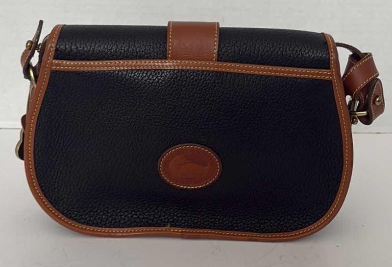 Photo 1 of DOONEY & BOURKE BLACK PEBBLE CROSS BODY BAG 10”X8”