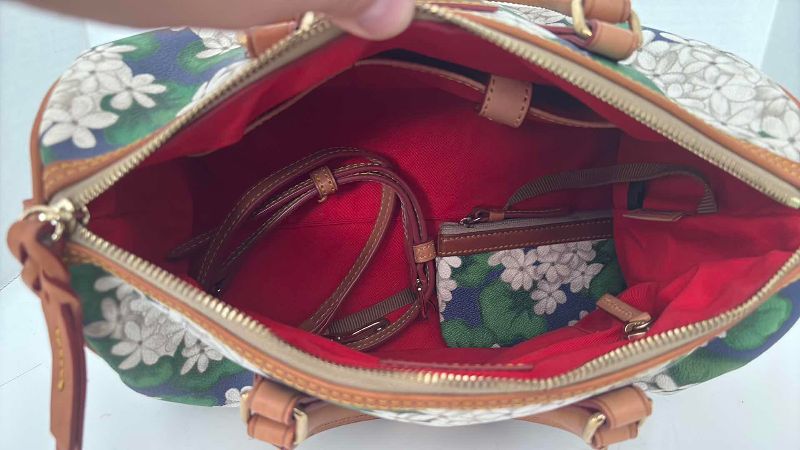 Photo 1 of DOONEY & BOURKE BLUE GREEN DILLEN SATCHEL BAG 12”X12”