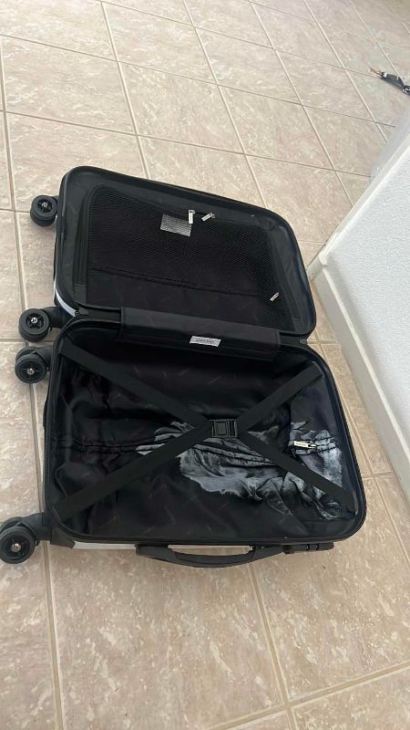 Photo 1 of CALVIN KLEIN HARD SIDE SPINNER WHITE SUITCASE 13” X 9” H 19”