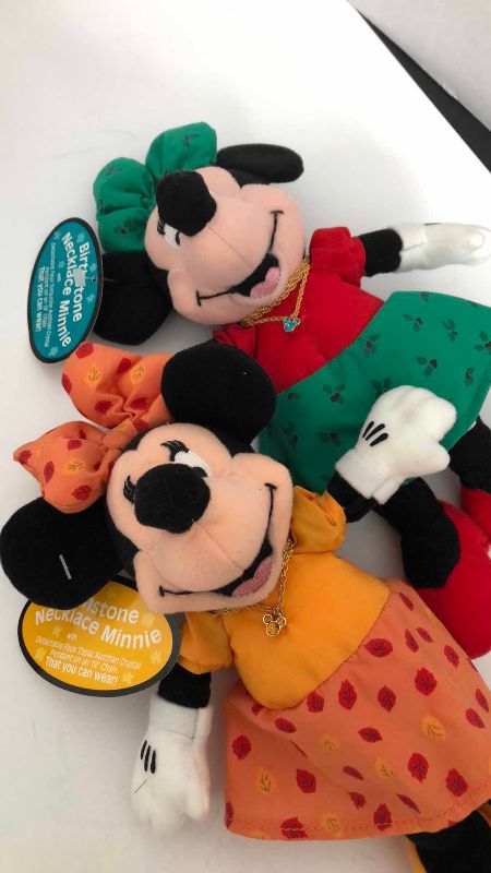 Photo 1 of 2-BIRTHSTONE MINNIES AND A MICKEY MOUSE PUPPET