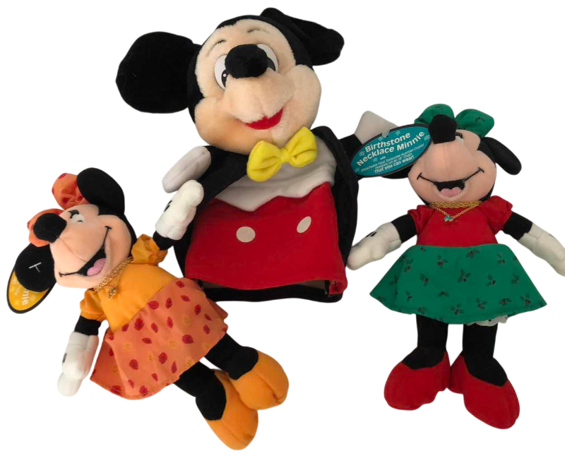 Photo 1 of 2-BIRTHSTONE MINNIES AND A MICKEY MOUSE PUPPET