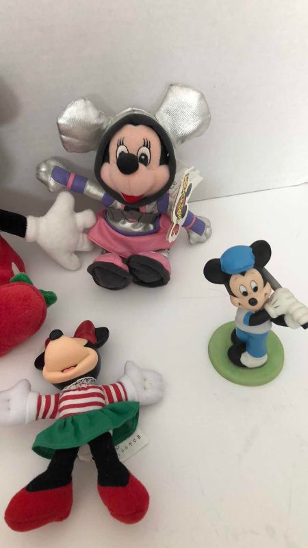Photo 1 of 6-ASSORTED MICKEY AND MINNIE MOUSE PLUSH AND STATUES