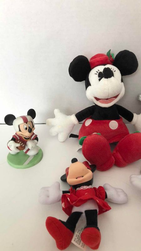 Photo 1 of 6-ASSORTED MICKEY AND MINNIE MOUSE PLUSH AND STATUES