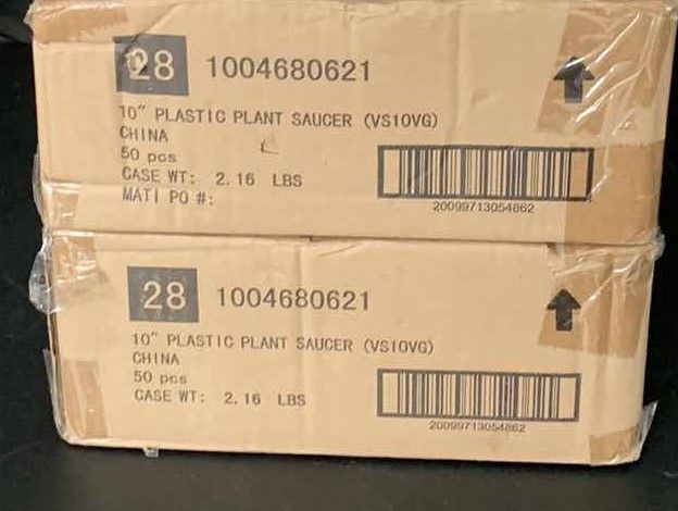 Photo 1 of 100 PCS PLASTIC  PLANT SAUCERS