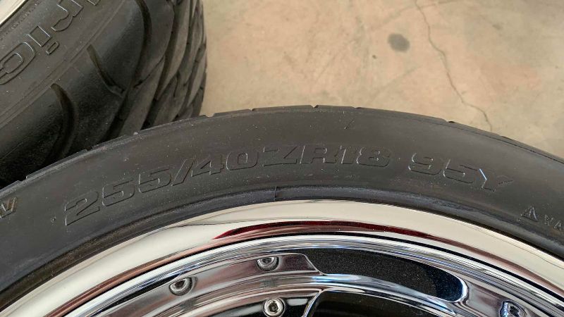 Photo 1 of 4-MB MOTORS CHROME WHEELS 18 X 8.5” BOLT PATTERN 5 X 120.65MM AND BFGOODRICH G-FORCE T/A KDW 255/40ZR18 95Y 