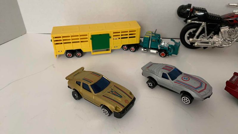 Photo 1 of ASSORTED METAL DIE CAST CARS AND MOTORCYCLES