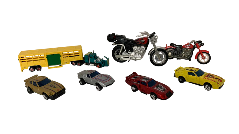 Photo 1 of ASSORTED METAL DIE CAST CARS AND MOTORCYCLES