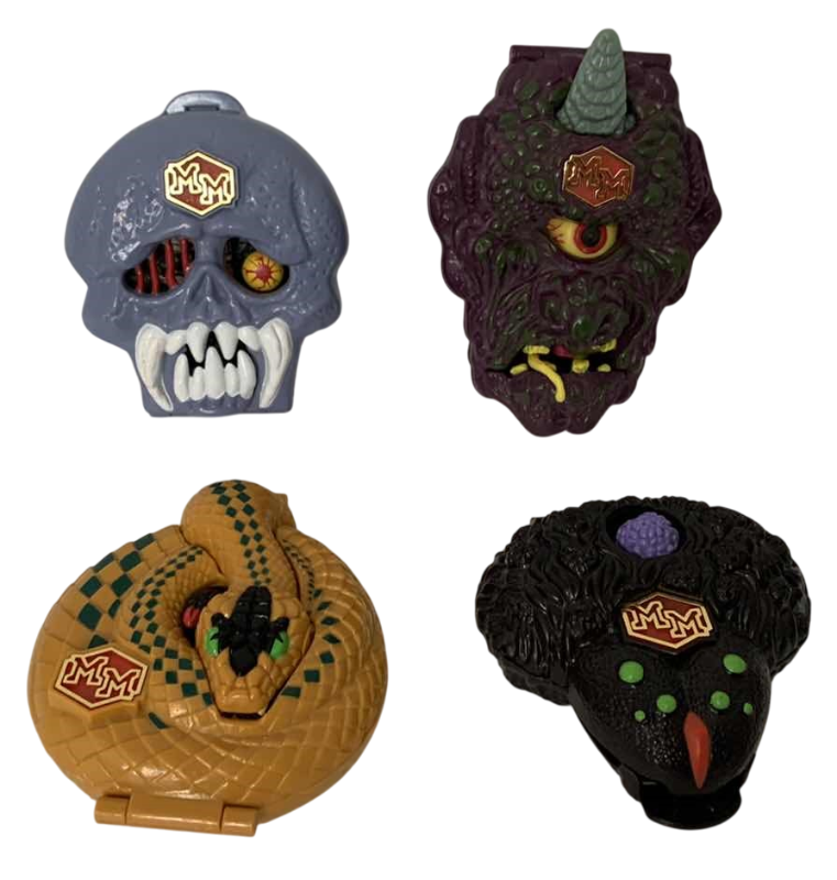 Photo 1 of 4-VINTAGE BLUEBIRD MIGHTY MAX TOYS: PALACE OF POISON DOOM, ARACHNOID SPIDER, SKULL DUNGEON, AND CYCLOPS