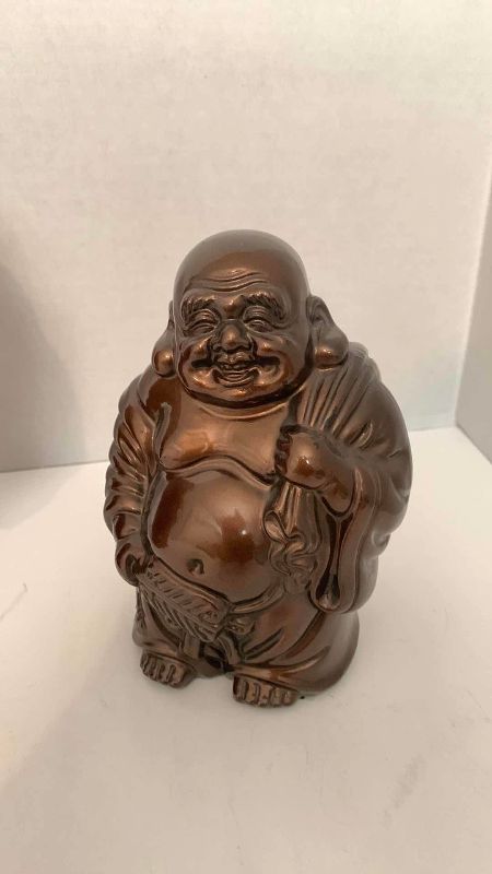 Photo 1 of 2-VINTAGE CERAMIC BUDDHAS 10”