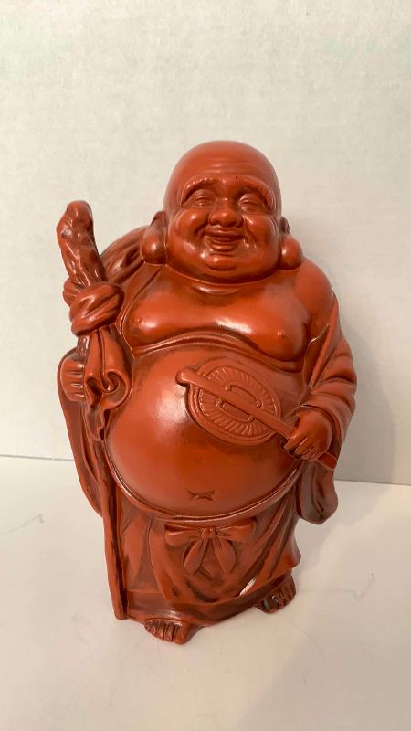 Photo 1 of 2-VINTAGE CERAMIC BUDDHAS 10”