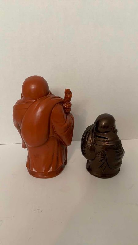 Photo 1 of 2-VINTAGE CERAMIC BUDDHAS 10”