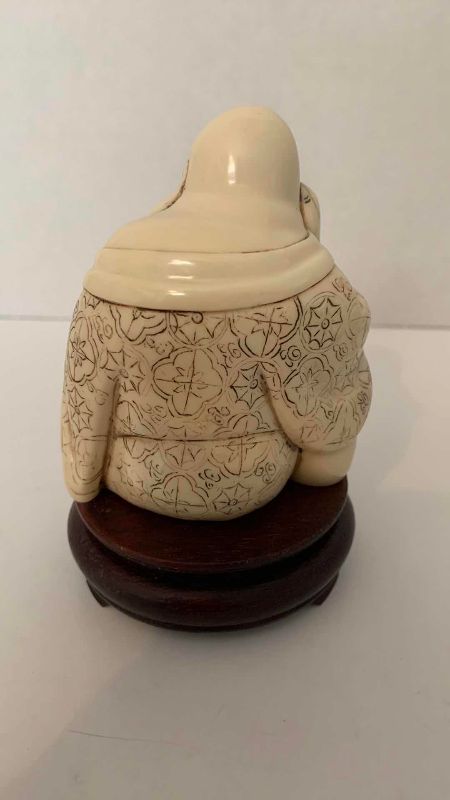 Photo 1 of VINTAGE IVORY SLEEPING BUDDAH 5” TALL