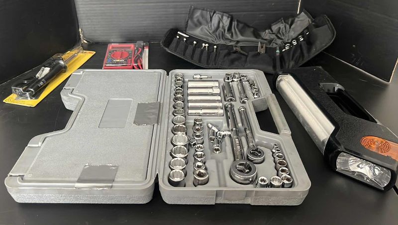 Photo 1 of TOOLBOX, LIGHT, SOLDERING IRON