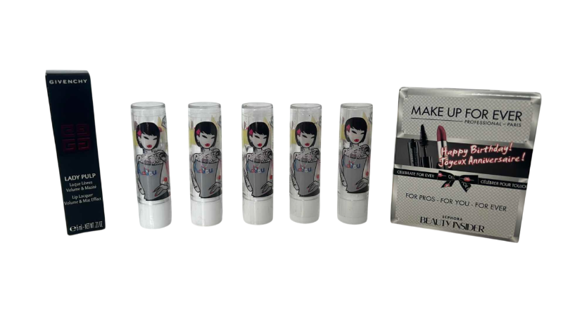 Photo 1 of LIPSTICK COLLECTION UNOPENED GIVENCHY, TOKIDOKI, MAKE UP FOR EVER