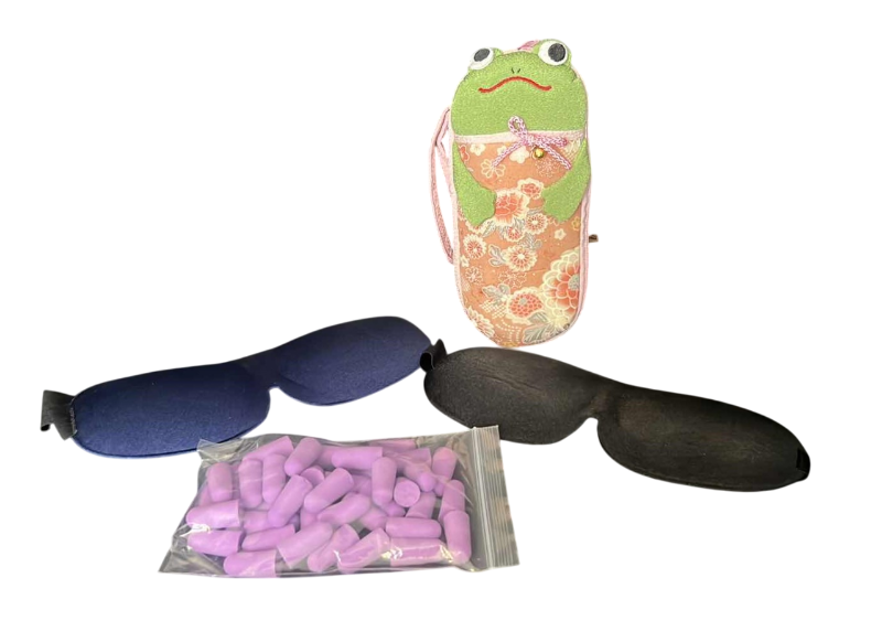 Photo 1 of TRAVEL EYE COVERS AND FROG PURSE