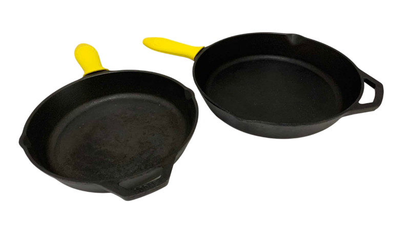 Photo 1 of 2-LODGE CAST IRON SKILLETS WITH HANDLES