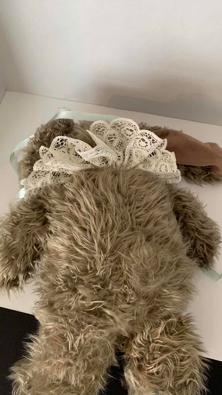 Photo 1 of VINTAGE PORCELAIN GIRL BUNNY PLUSH 18”