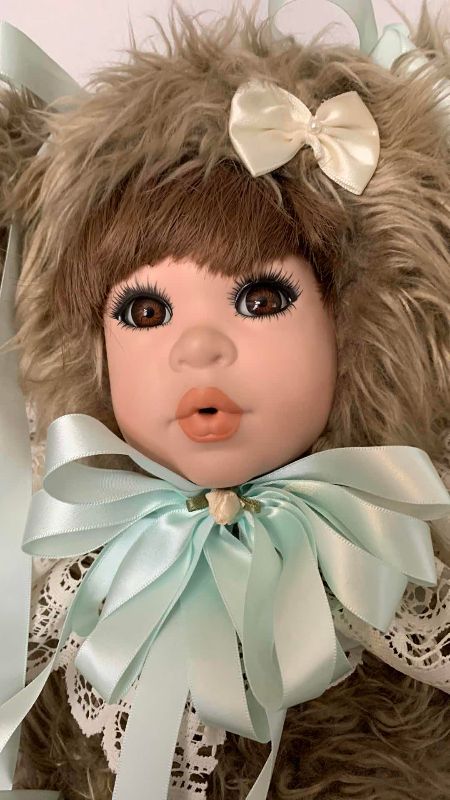 Photo 1 of VINTAGE PORCELAIN GIRL BUNNY PLUSH 18”