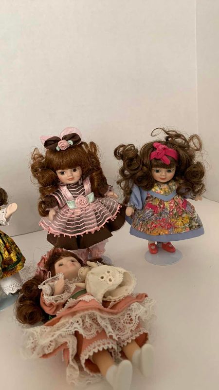 Photo 1 of 5-VINTAGE KINGSTATE PORCELAIN DOLLS 6”