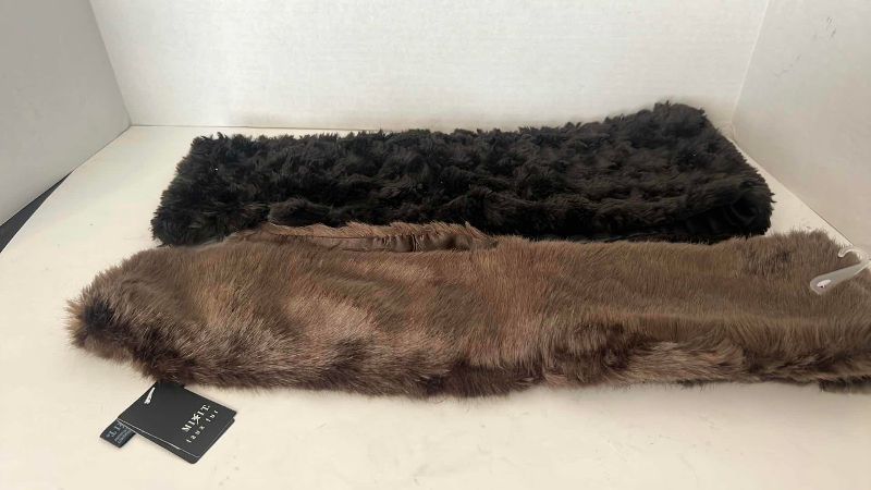 Photo 1 of 2-FAUX FUR SHAWLS