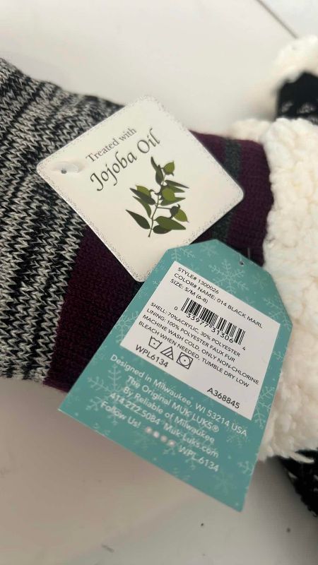 Photo 1 of 2-FUZZY WARM WINTER SOCKS SIZE SMALL (6-8)