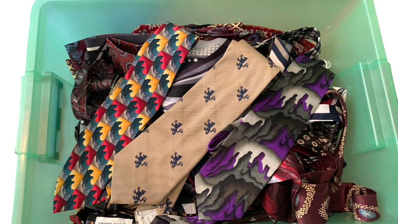 Photo 1 of CONTAINER OF MENS ASSORTED NECK TIES JERRY GARCIA
