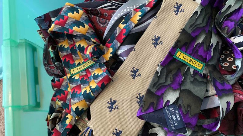Photo 1 of CONTAINER OF MENS ASSORTED NECK TIES JERRY GARCIA