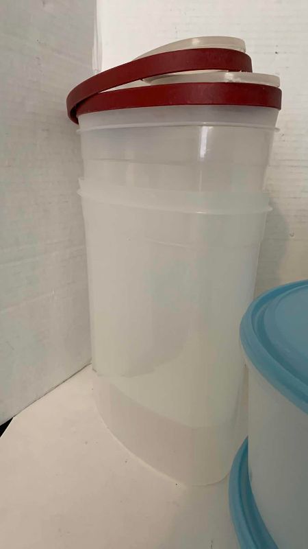 Photo 1 of 6-ASSORTED TUPPERWARE CONTAINERS