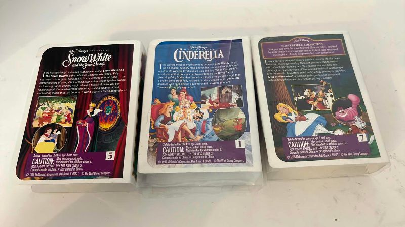 Photo 1 of 1995 VINTAGE DISNEY HAPPY MEAL TOYS: SNOW WHITE, CINDERELLA, ALICE
