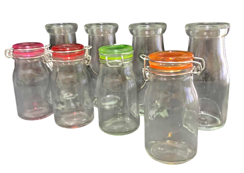 Photo 1 of 8-GLASS MINI MILK CONTAINERS