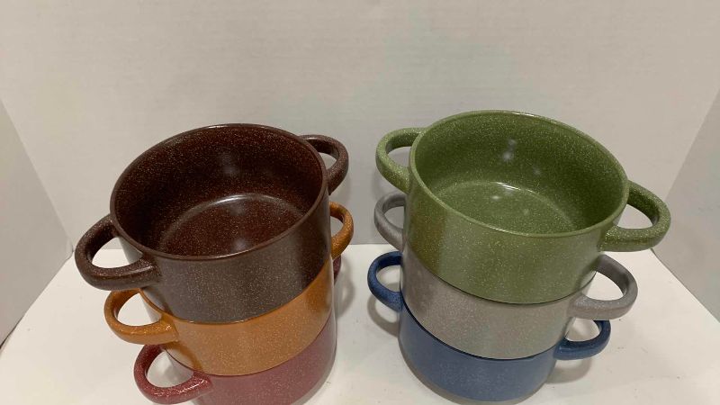 Photo 1 of 6-MIKASA GOURMET BASICS BRAYLIN SOUP BOWLS