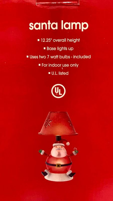 Photo 1 of SANTA LAMP AND 2 LIGHT UP CANDY CANE HOUSES
