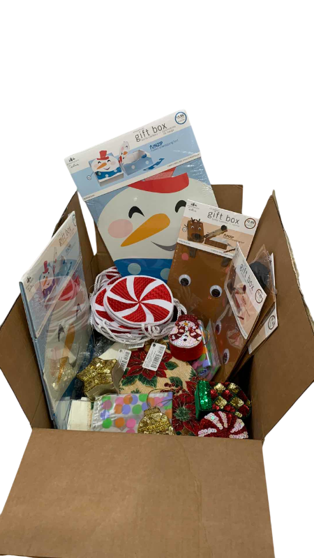 Photo 1 of BOX OF CHRISTMAS DECORATIONS AND NAPKINS