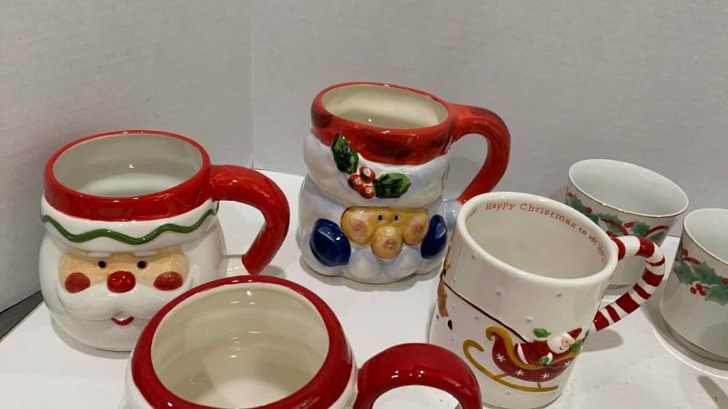 Photo 1 of SANGO CHRISTMAS STYLE COFFEE CUPS AND ASSORTED SANTA MUGS