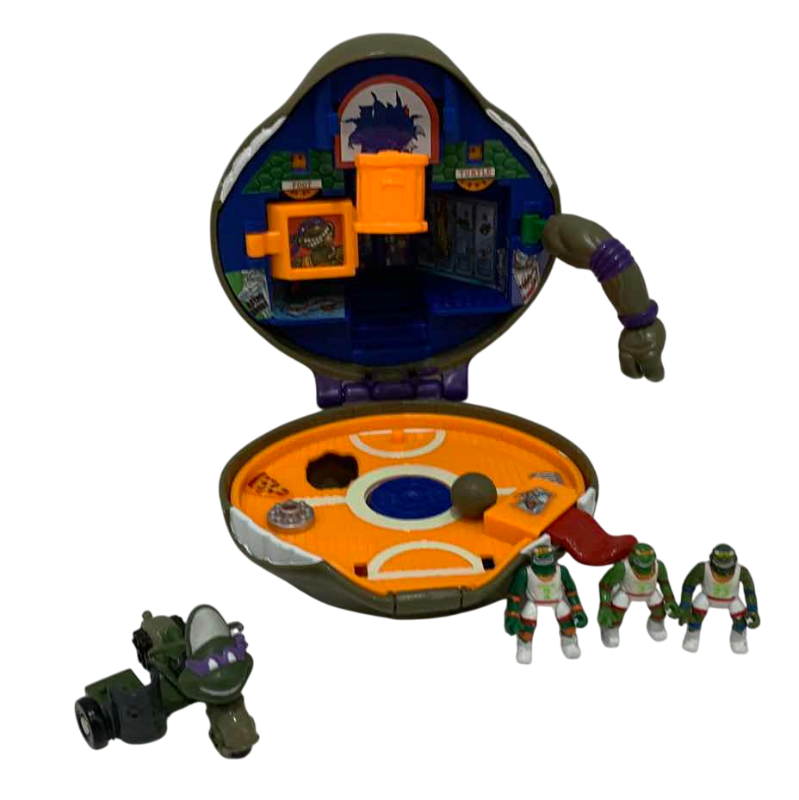 Photo 1 of VINTAGE TEENAGE MUTANT NINJA TURTLES MINI MUTANT DONATELLO’S MICRO BASKETBALL PLAY SET