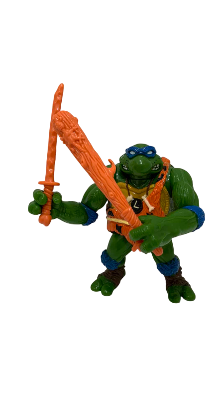 Photo 1 of VINTAGE TEENAGE MUTANT NINJA TURTLES CAVE TURTLE LEO ACTION FIGURE