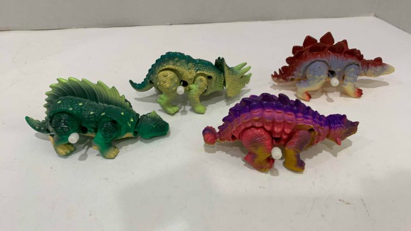 Photo 1 of 4-VINTAGE WIND UP DINOSAURS