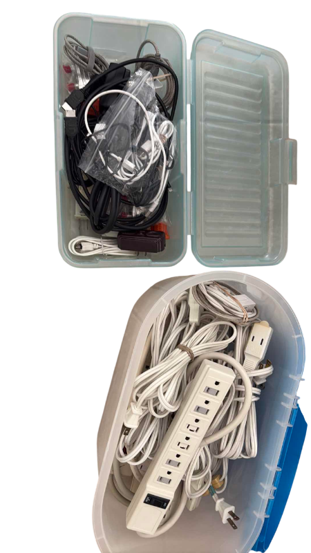 Photo 1 of ASSORTED POWER CORDS AND STRIPS