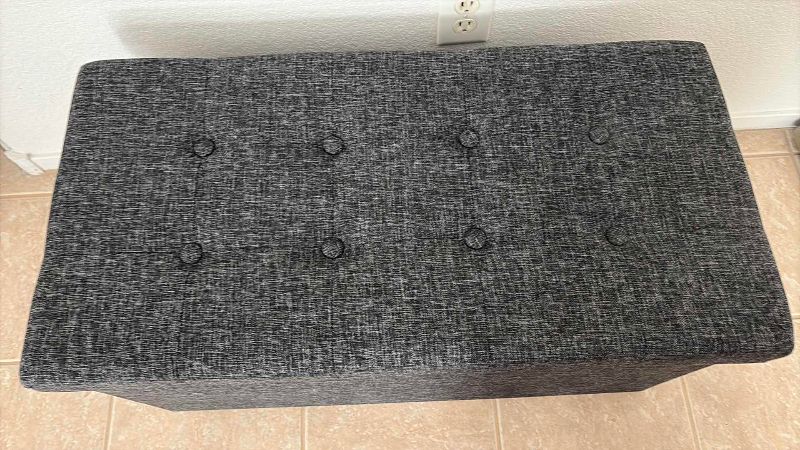 Photo 1 of STORAGE OTTOMAN DARK GREY 31” X 16” H16”